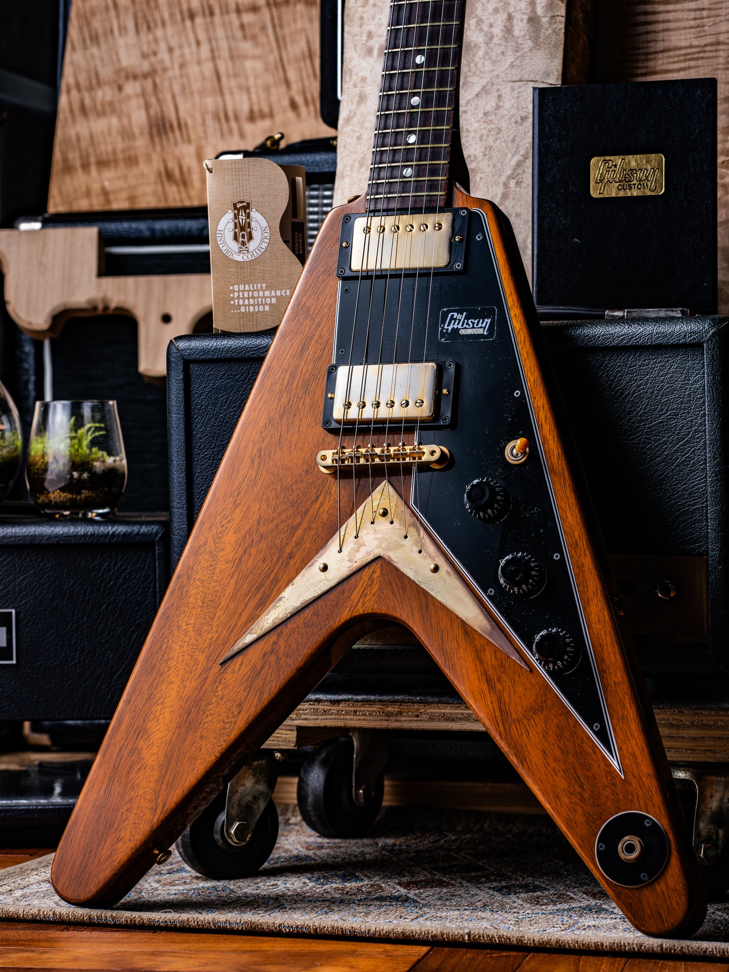 Gibson Custom Shop 1959 Flying V Mahogany Vintage Gloss Heavy Antique Natural 2019’s