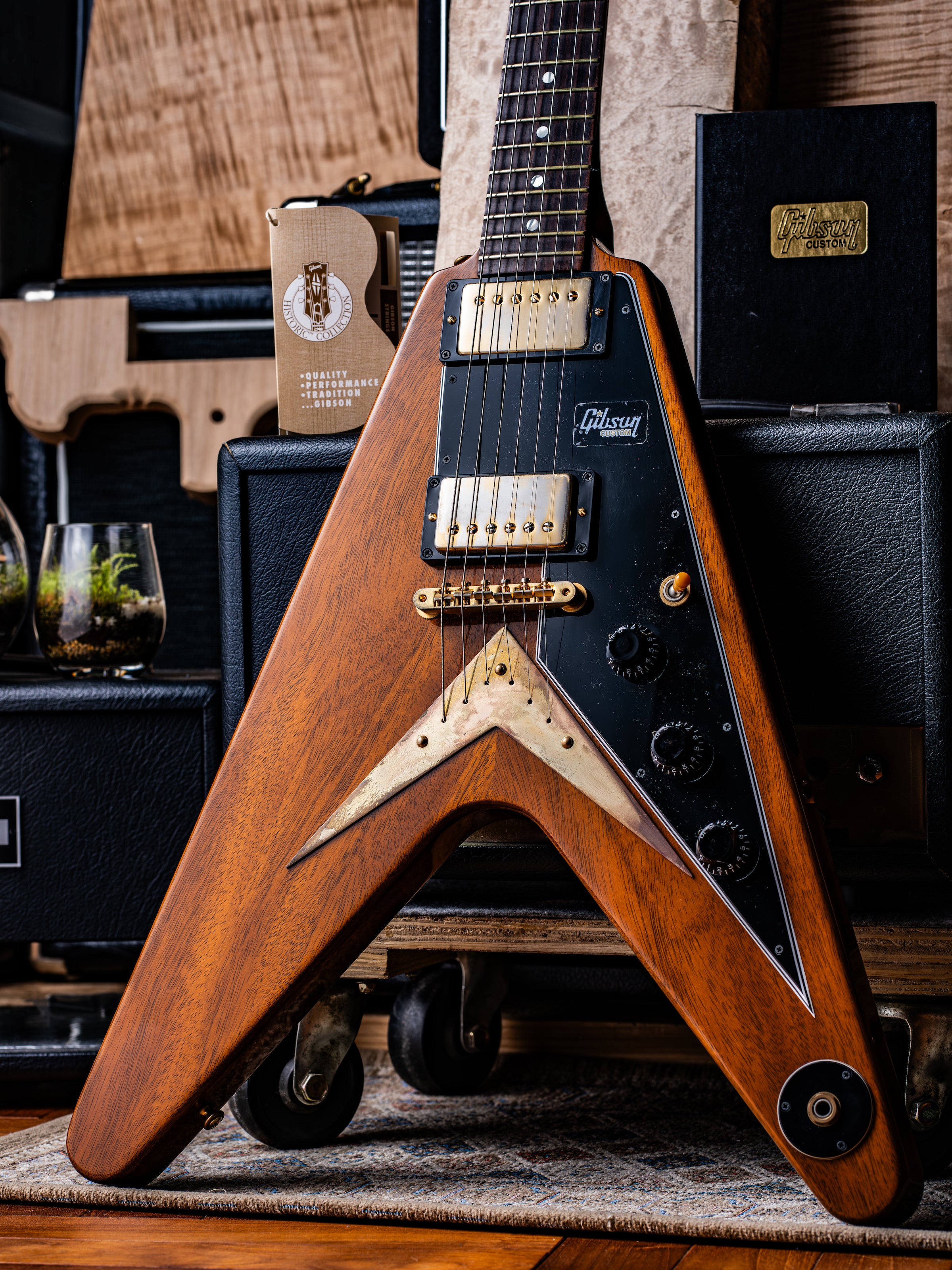 Gibson Custom Shop 1959 Flying V Mahogany Vintage Gloss Heavy Antique Natural 2019’s