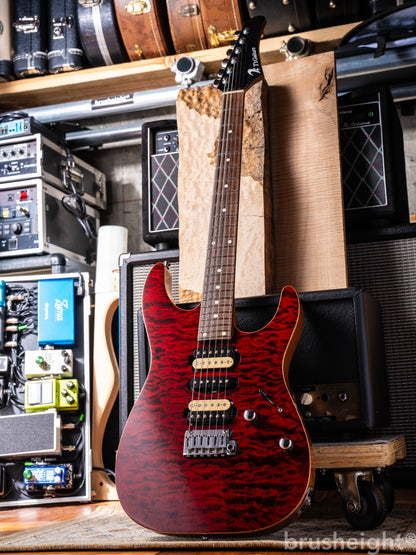 T's Guitars DST-Pro24 Type2  4A Quilt “Black cherry”